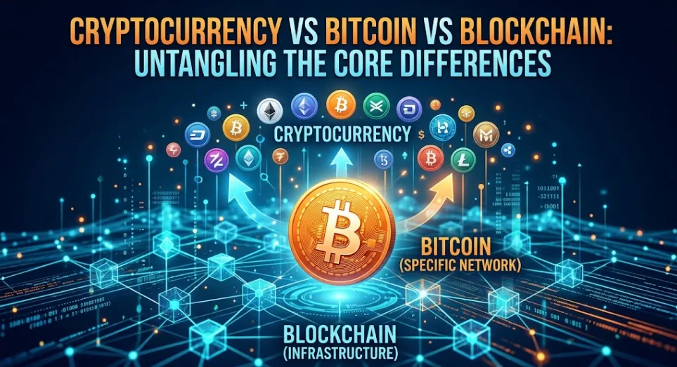 Cryptocurrency vs Bitcoin vs Blockchain: Core Differences